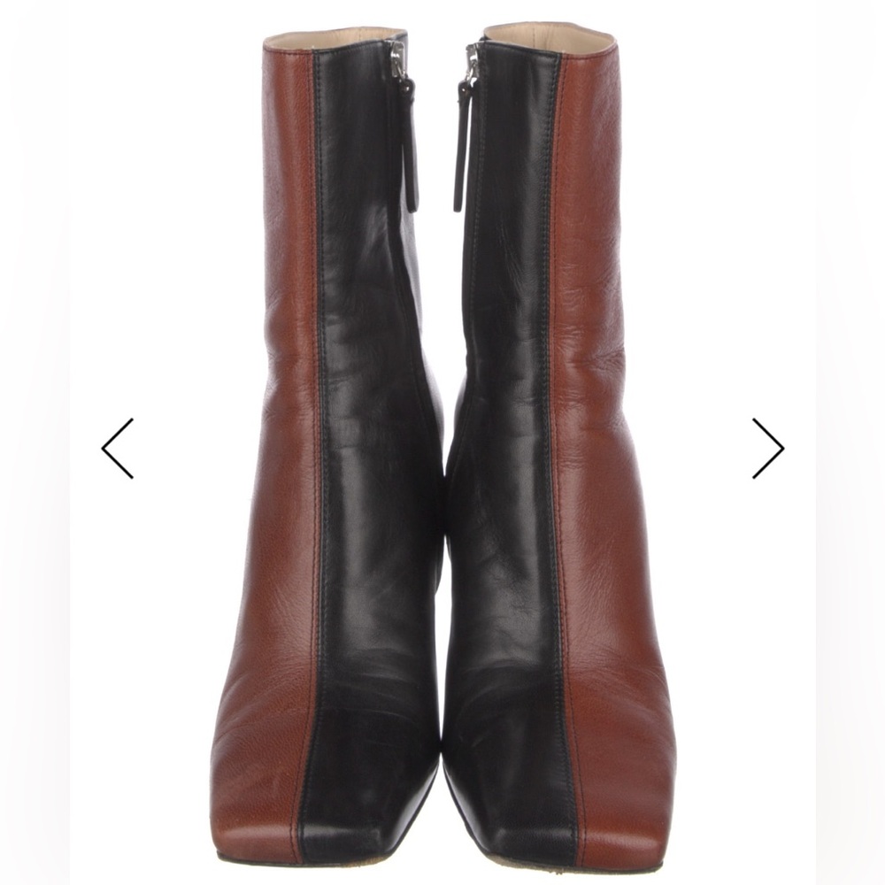 Wandler Black and Brown Ankle Boots